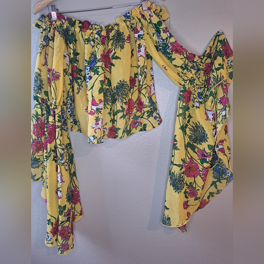 Live 4 Truth Yellow Pink Blouse Set Resort Wear